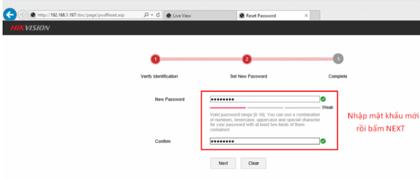 Khôi phục lại mật khẩu đầu ghi Hikvision bằng cách tự tạo file reset mật khẩu trên trình duyệt