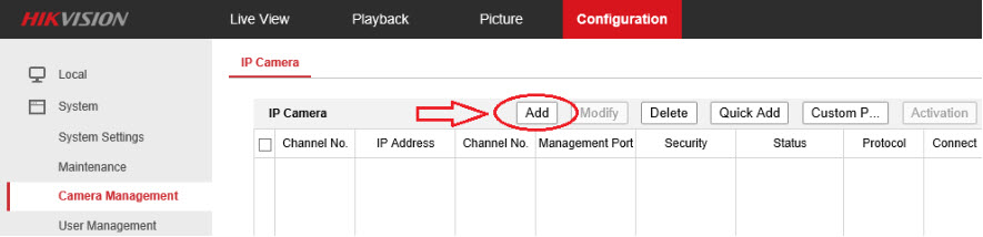 HƯỚNG DẪN ADD CAMERA IP HIKVISION, ĐẦU GHI HIKVISION VÀO ĐẦU GHI IP BẰNG TÊN MIỀN HIKVISION