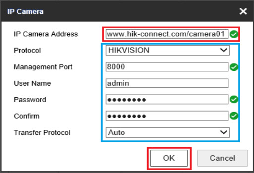 HƯỚNG DẪN ADD CAMERA IP HIKVISION, ĐẦU GHI HIKVISION VÀO ĐẦU GHI IP BẰNG TÊN MIỀN HIKVISION