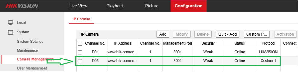HƯỚNG DẪN ADD CAMERA IP HIKVISION, ĐẦU GHI HIKVISION VÀO ĐẦU GHI IP BẰNG TÊN MIỀN HIKVISION