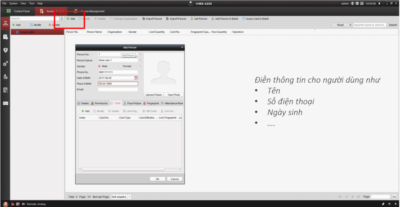 HƯỚNG DẪN CÀI ĐẶT BỘ ACCESS CONTROLLER HIKVISION SH-K3801/02/04