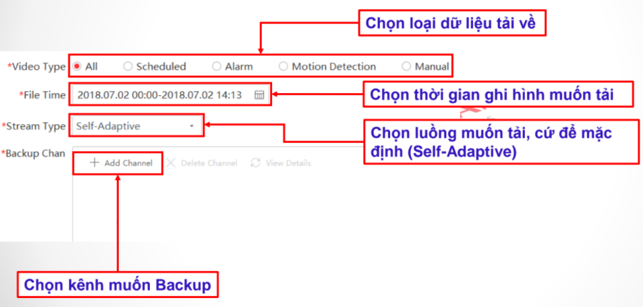 HƯỚNG DẪN BACKUP DỮ LIỆU BẰNG PHẦN MỀM REMOTE BACKUP HIKVISION
