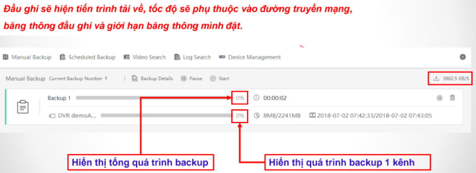HƯỚNG DẪN BACKUP DỮ LIỆU BẰNG PHẦN MỀM REMOTE BACKUP HIKVISION