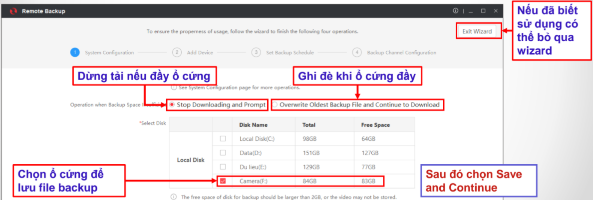 HƯỚNG DẪN BACKUP DỮ LIỆU BẰNG PHẦN MỀM REMOTE BACKUP HIKVISION