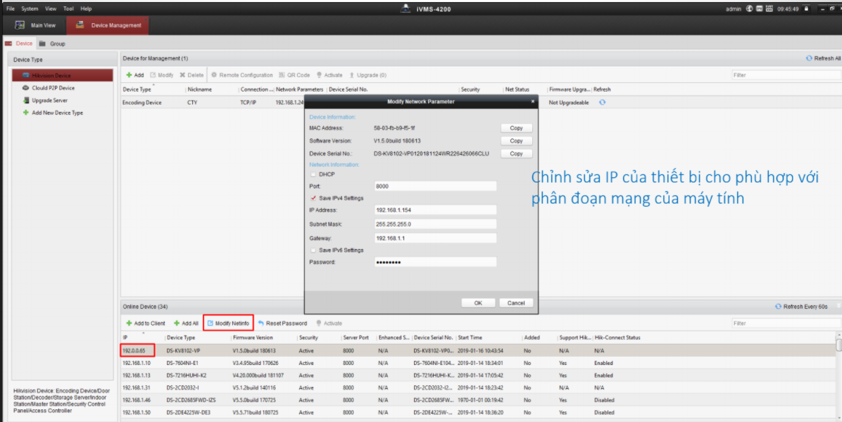 Hướng dẫn cài đặt Bộ chuông hình IP Hikvision
