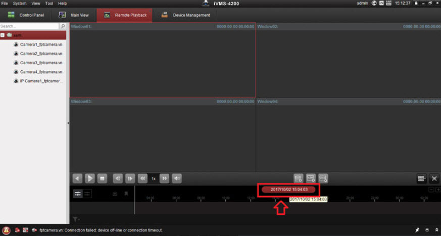 HƯỚNG DẪN TUA NHANH KHI XEM LẠI CAMERA HIKVISON TRÊN PHẦN MỀM IVMS4200