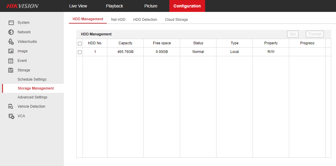 HƯỚNG DẪN XEM DUNG LƯỢNG Ổ CỨNG ĐẦU GHI HÌNH HIKVISION BẰNG ĐỊA CHỈ IP TRÊN WEB