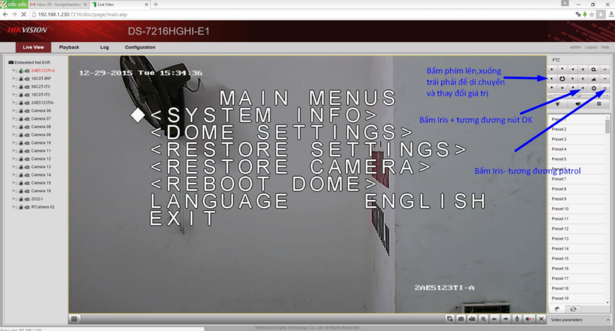 HƯỚNG DẪN SỬ DỤNG CAMERA QUAY QUÉT ANALOG-TURBO HIKVISION