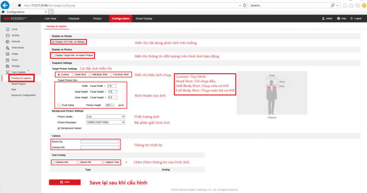 HƯỚNG DẪN KÍCH HOẠT VÀ CÀI ĐẶT TÍNH NĂNG FACE CAPTURE CAMERA HIKVISION