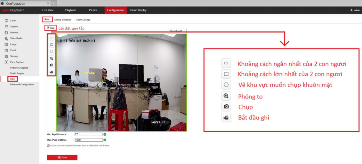 HƯỚNG DẪN KÍCH HOẠT VÀ CÀI ĐẶT TÍNH NĂNG FACE CAPTURE CAMERA HIKVISION