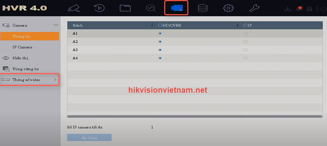 HƯỚNG DẪN BẶT TÍN HIỆU ÂM THANH CAMERA HIKVISION TRÊN GIAO DIỆN HVR 4.0