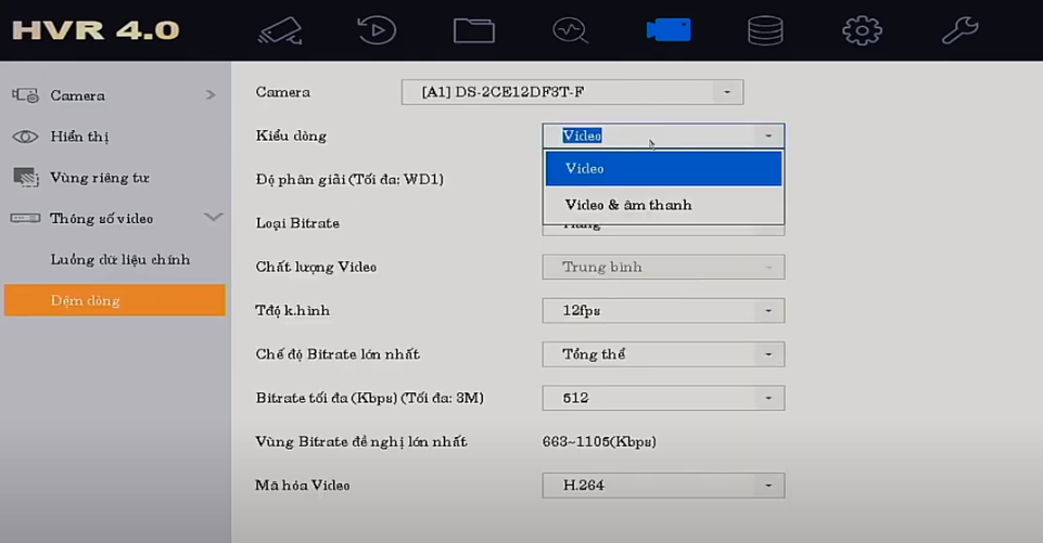 HƯỚNG DẪN BẶT TÍN HIỆU ÂM THANH CAMERA HIKVISION TRÊN GIAO DIỆN HVR 4.0