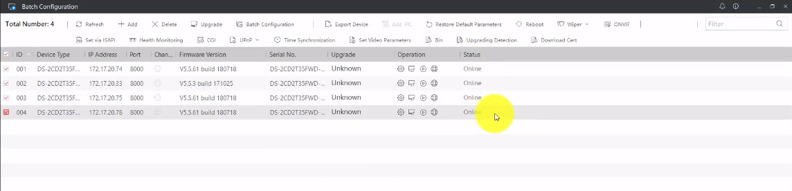 HƯỚNG DẪN CẬP NHẬT FIRMWARE CHO CAMERA ĐẦU GHI HÌNH HIKVISION BẰNG PHẦN MỀM BATCH CONFIGURATION