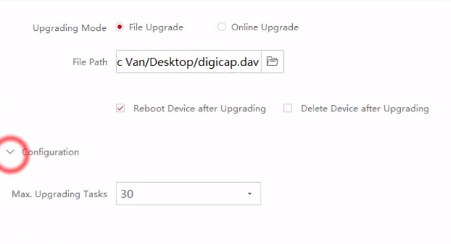 HƯỚNG DẪN CẬP NHẬT FIRMWARE CHO CAMERA ĐẦU GHI HÌNH HIKVISION BẰNG PHẦN MỀM BATCH CONFIGURATION