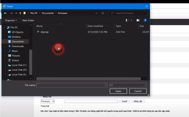 HƯỚNG DẪN CẬP NHẬT FIRMWARE CHO CAMERA ĐẦU GHI HIKVISION TRÊN WEB