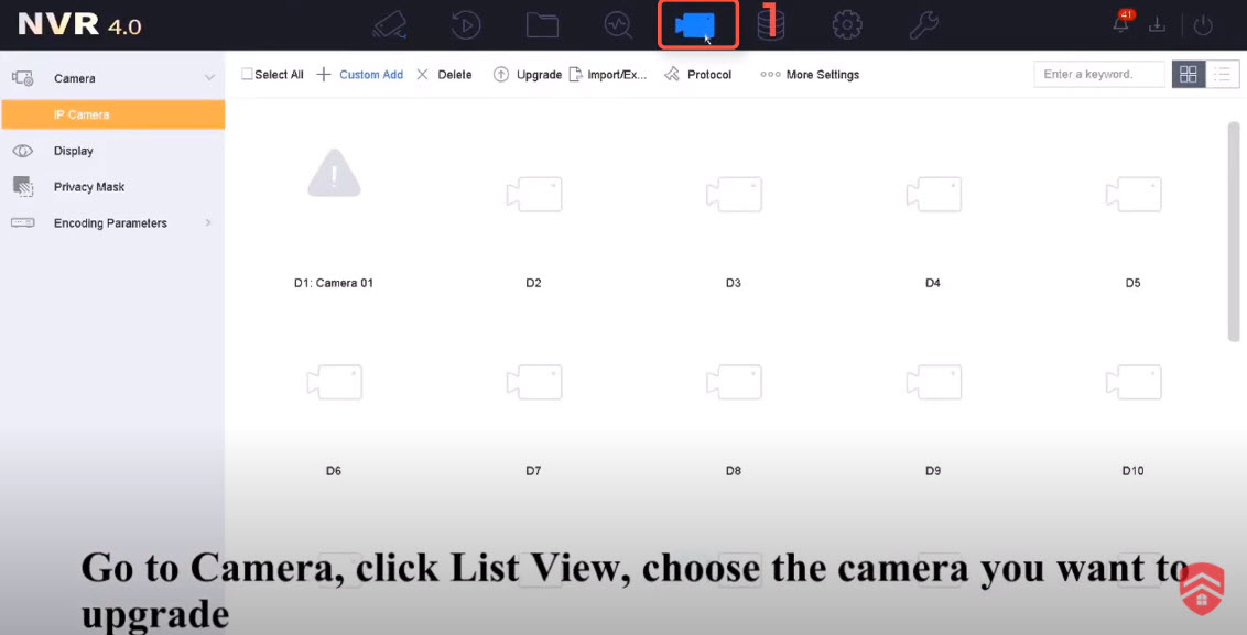 HƯỚNG DẪN CẬP NHẬT FIRMWARE CHO CAMERA IP THÔNG QUA ĐẦU GHI HIKVISION NVR TRÊN MÃN HÌNH TIVI