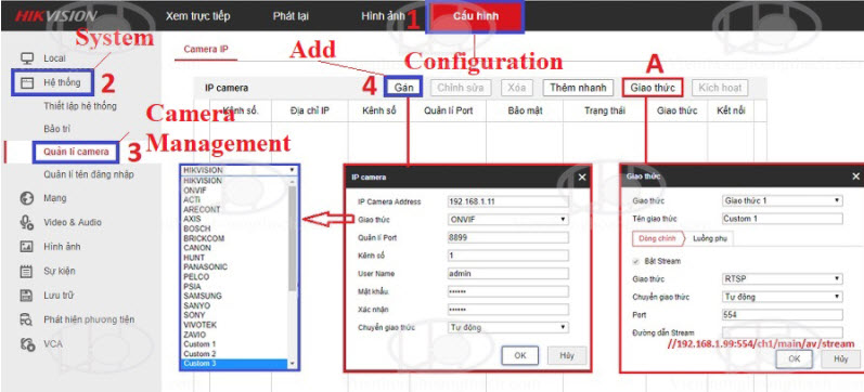 HƯỚNG DẪN THÊM CAMERA IP VAO ĐẦU GHI HÌNH HIKVISION ANALOG BẰNG TRÌNH DUYỆT WEB