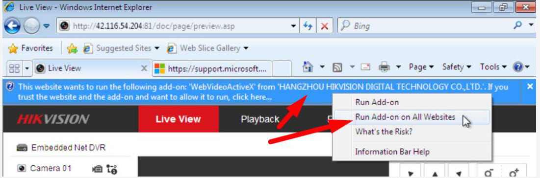 Hướng dẫn cài đặt và xem camera Hikvision trên trình duyệt internet explorer