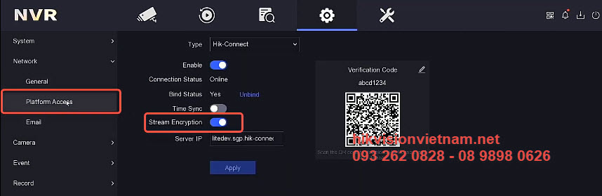 Hướng dẫn tắt mã hóa hình ảnh trên thiết bị Hikvision
