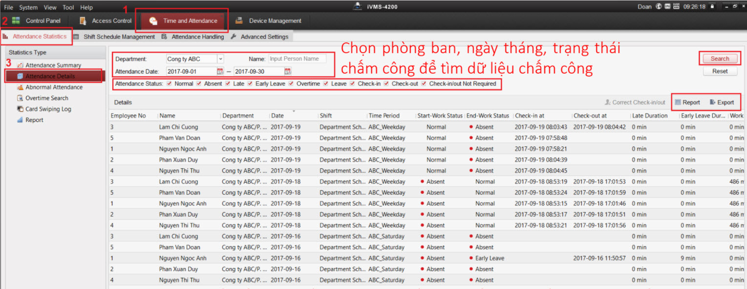 HƯỚNG DẪN CÀI ĐẶT  MÁY CHẤM CÔNG HIKVISION SH-K2A801