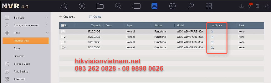 Hướng dẫn kích hoạt bật tính năng RAID trên thiết bị Hikvision