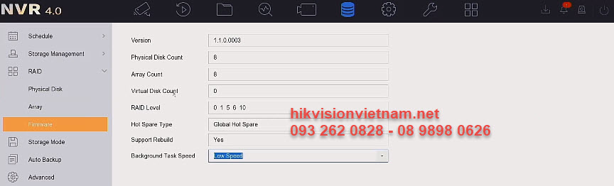 Hướng dẫn kích hoạt bật tính năng RAID trên thiết bị Hikvision