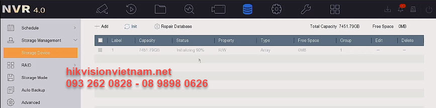 Hướng dẫn kích hoạt bật tính năng RAID trên thiết bị Hikvision