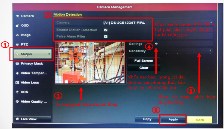 HƯỚNG DẪN SỬ DỤNG  TÍNH NĂNG PHÁT HIỆN CHUYỂN ĐỘNG LỌC BÁO ĐỘNG GIẢ