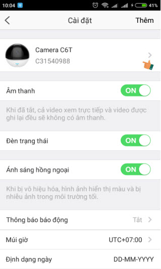 HƯỚNG DẪN SỬ DỤNG CAMERA THÔNG MINH CỦA EZVIZ C6T