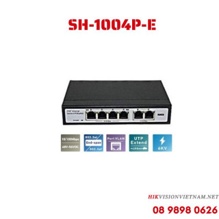 Switch PoE 4-cổng 10/100Mbps Hikvision SH-1004P-E
